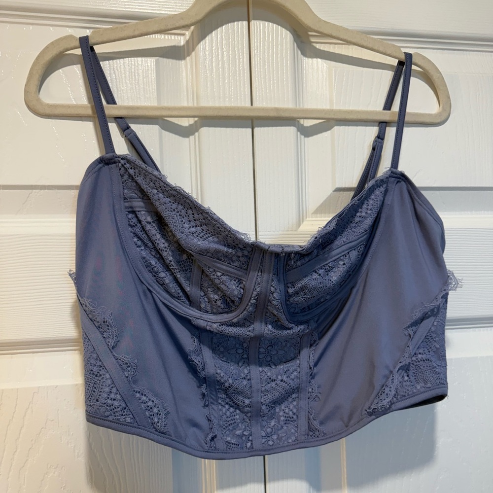 Cider Lace Detail Bralette - Purple